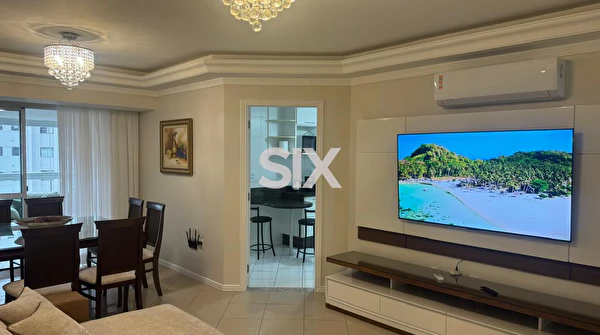 Apartamento no Edifício D'Itália com 3 quartos e 2 vagas para locação na Barra Norte de Balneário Camboriú/SC