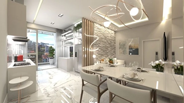 Apartamento no Edifício Brava Lux Residence com 03 suítes à venda na Praia Brava em Itajaí/SC