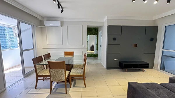 Apartamento na quadra do mar com 2 suítes no Edificio Riverside no Pioneiros Barra Norte de Balneário Camboriú/SC