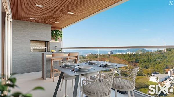 Apartamento no Edifício Torres da Brava Sirena, com 1 suíte e 2 quartos na Praia Brava em Itajaí.